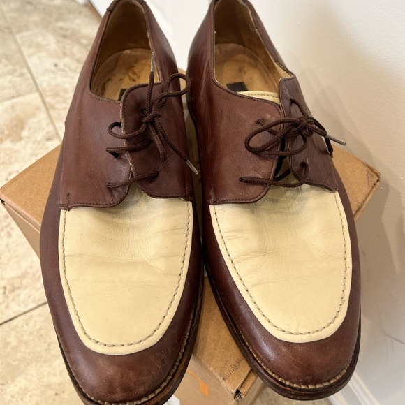 BALLY MEN italy LACE UP BROWN 11 bone - Picture 2 of 7